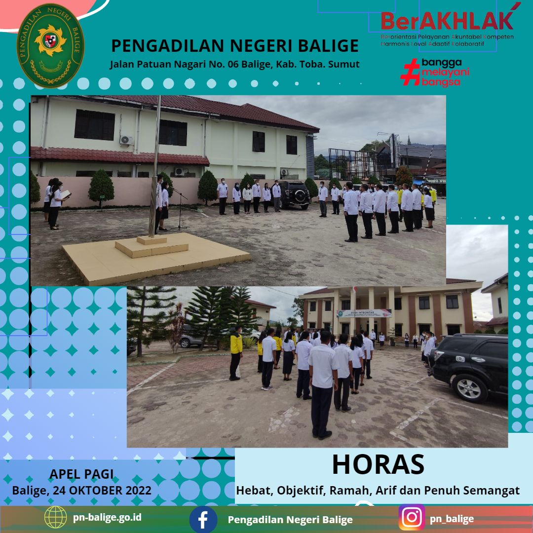 APEL PAGI PENGADILAN NEGERI BALIGE TANGGAL 24 OKTOBER 2022